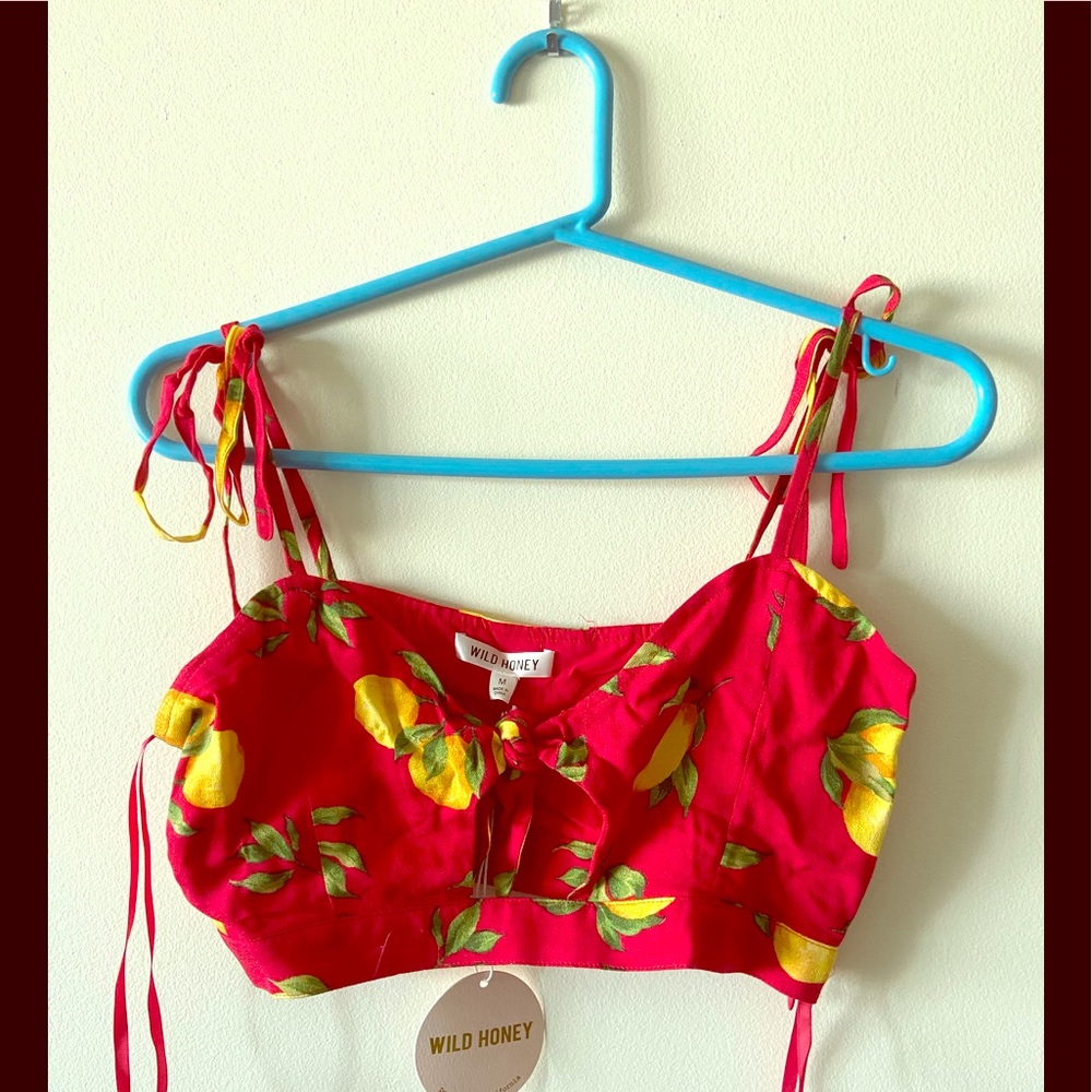 Forever21 string tie crop top